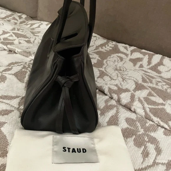STAUD Dark Espresso MAUDE Leather Shoulder Bag - Picture 5 of 7